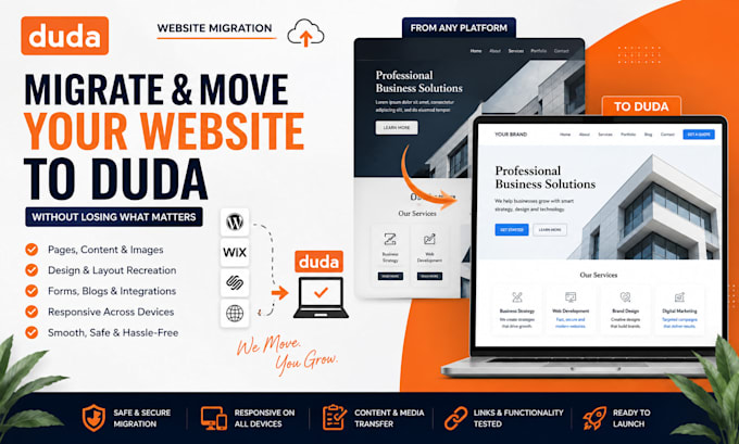transfer your current site on duda, do duda migration and export duda website