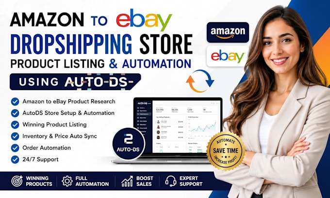 do amazon to ebay dropshipping store product listing and automation using autods