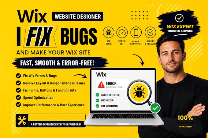 be a wix expert fixing bugs errors and wix mobile responsiveness