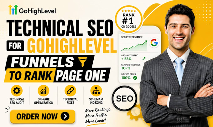 do technical SEO for gohighlevel funnels to rank page one