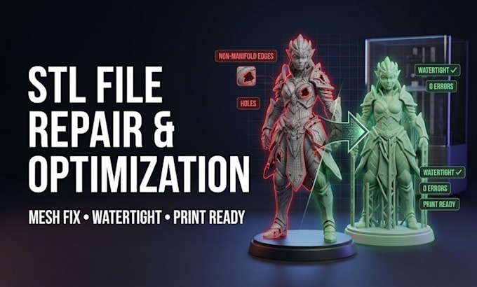 repair, fix, optimize and prepare your stl 3d model for printing