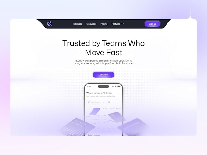 web header hero graphics lottie json animation for web landing page  saas app