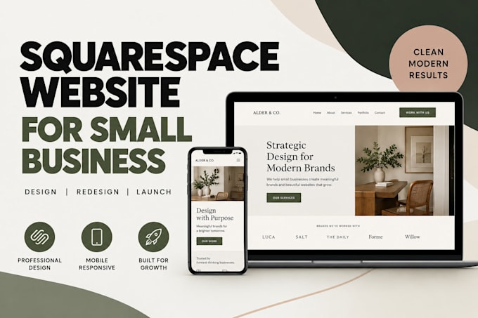 design squarespace website redesign squarespace website small business website