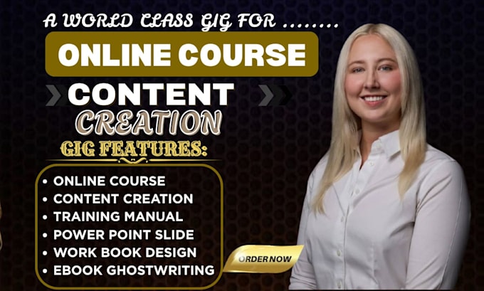 do online course content course curriculum course creation ppt video course