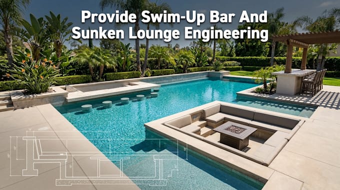provide swimup bar and sunken lounge engineering