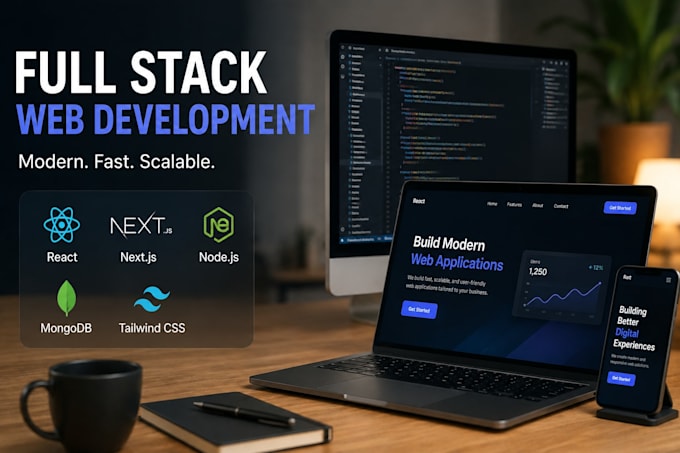 do website development as full stack web developer, front end, backend developer