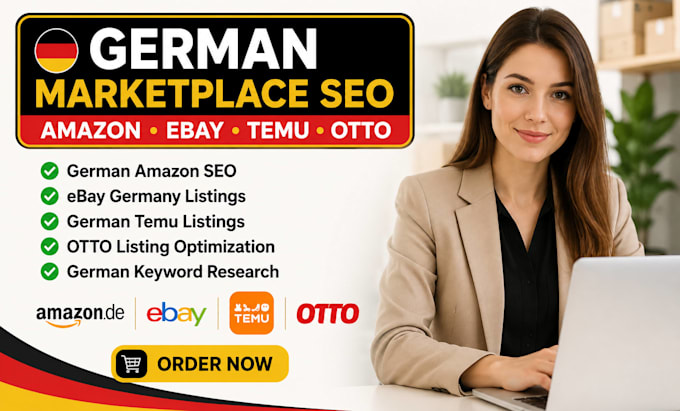 do german amazon SEO, germany ebay listing, german temu listing, otto listing