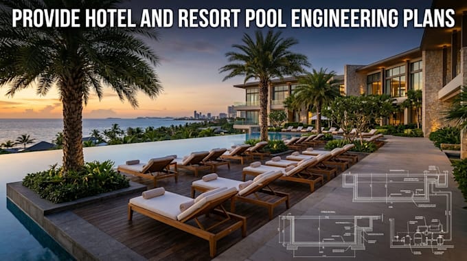 provide hotel and resort pool engineering plans
