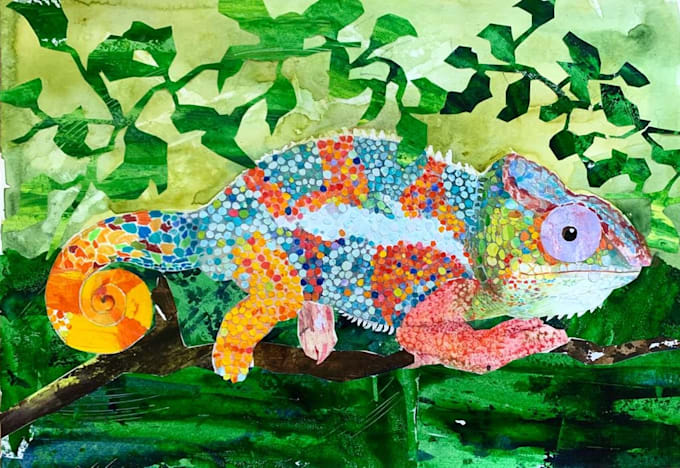 create unique collage and mixed media illustrations