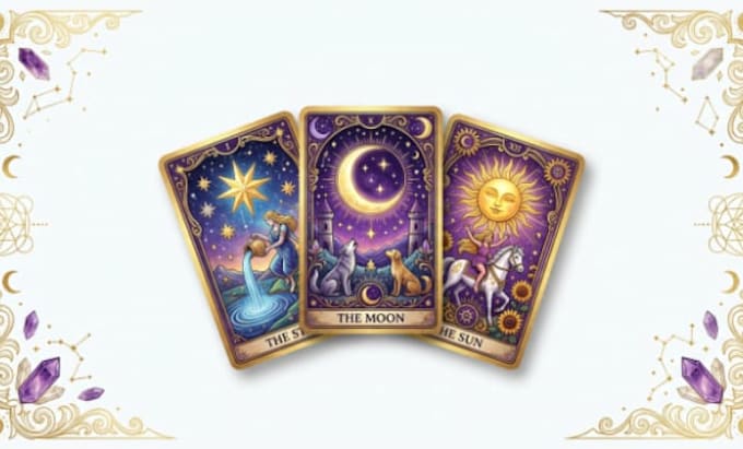 design custom tarot cards and oracle card illustrations