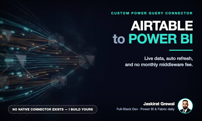 build live airtable to power bi connector with auto refresh