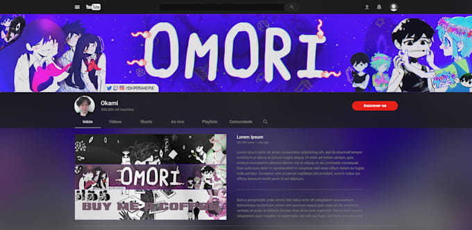 design a custom youtube channel banner