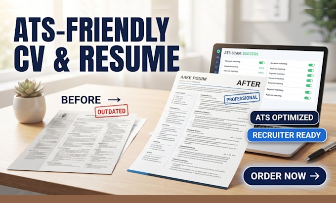 design ats friendly CV and professional resume