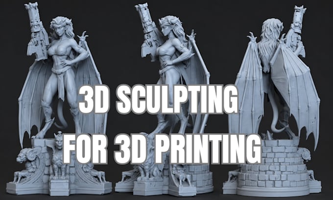 sculpt custom 3d characters, miniatures, figurines and statues for 3d printing