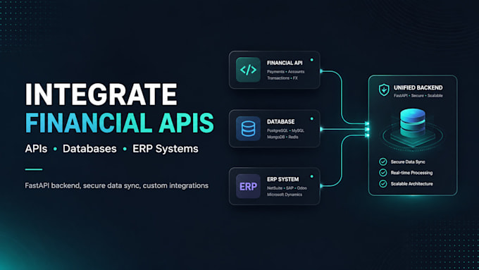 integrate financial apis databases and erp systems