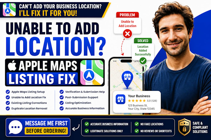 fix apple maps listing unable to add location issues approve apple maps