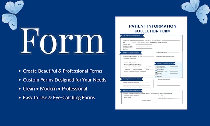 design a modern and professional form in canva
