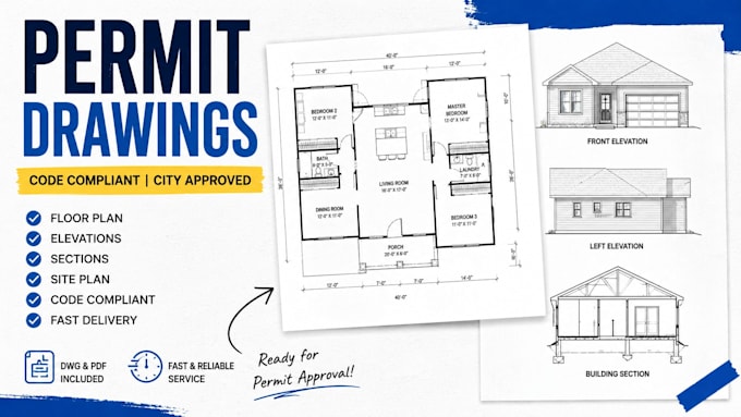 create professional architectural permit drawings