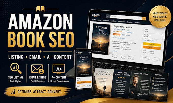 optimize your amazon book listing with SEO and a plus content