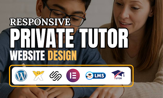 design private tutor website online tutoring, tutor booking, education wordpress