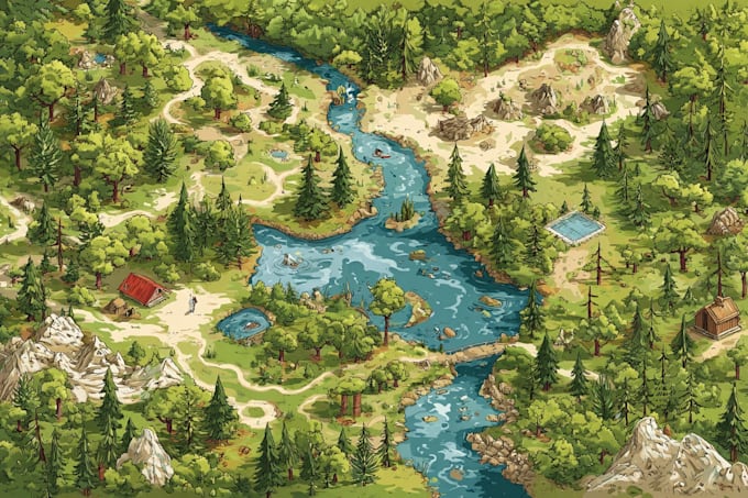map illustration vector illustration