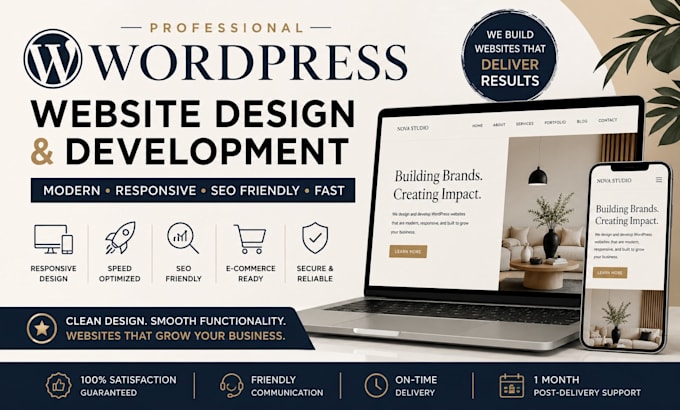 create wordpress website design