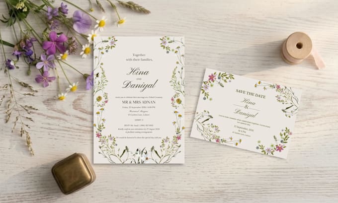 design an elegant invitation for your wedding