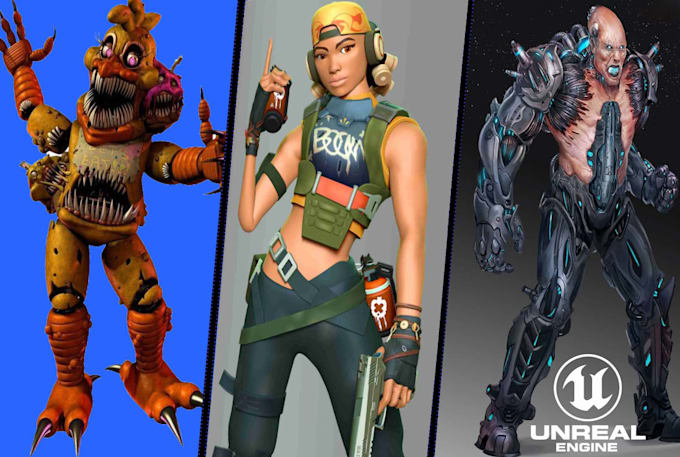realistic 3d game character model stylized 3d character for unity or unreal game