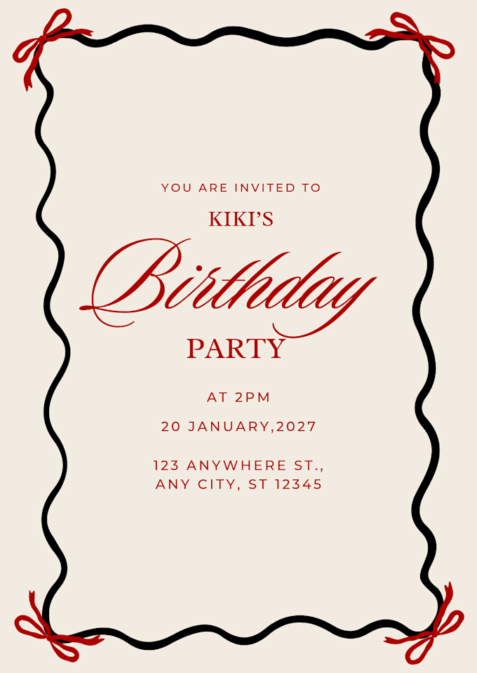 design a modern custom invitation card design