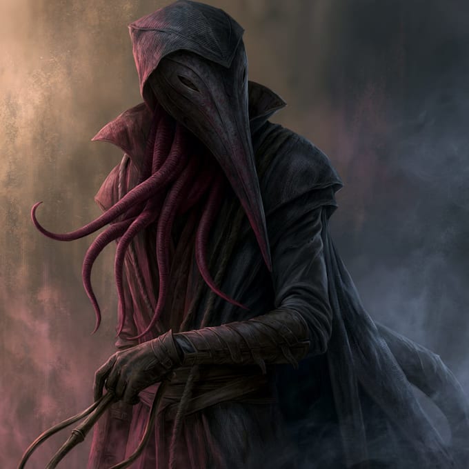 create dark art, metal, gothic illustration