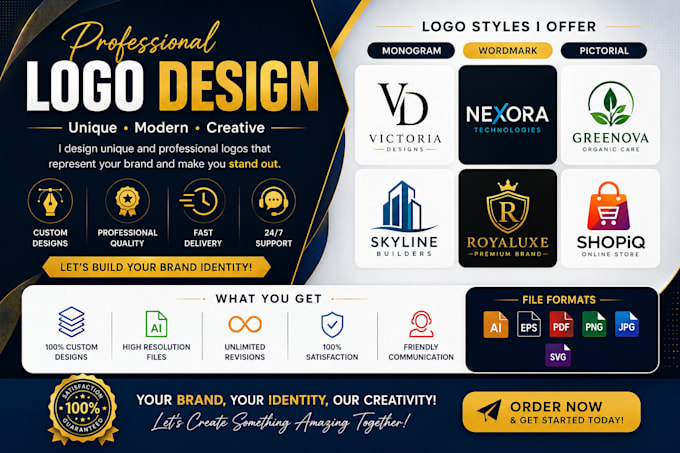 professional custom brand logo design