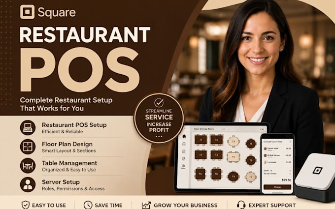 setup square restaurant pos floor plan tables management server setup