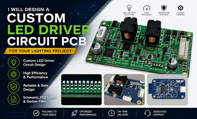 design a custom led driver circuit pcb for your lighting project