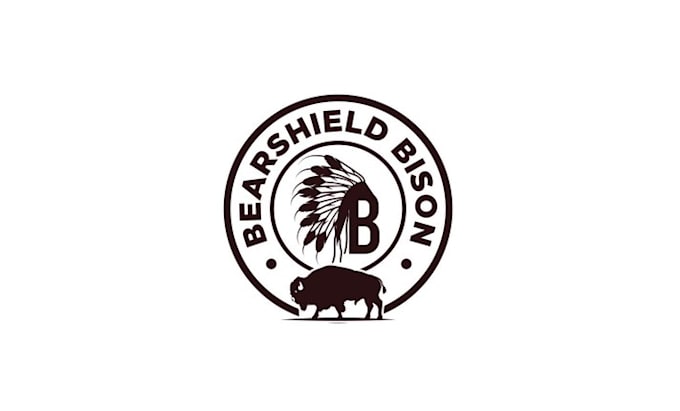 design existing bear shield bison logo for you