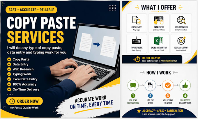 do accurate data entry and copy paste tasks