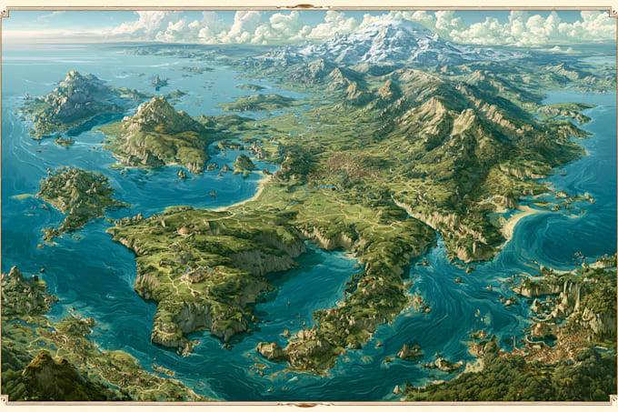 draw fantasy map illustration