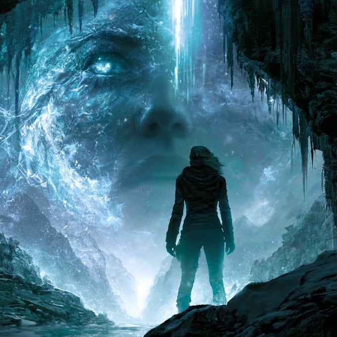 design a sci fi fantasy book cover design that sells