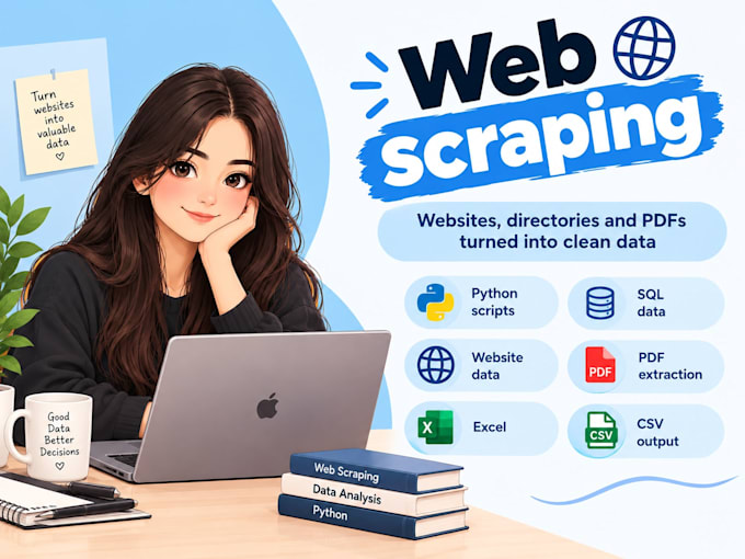scrape static websites and deliver clean CSV or PDF