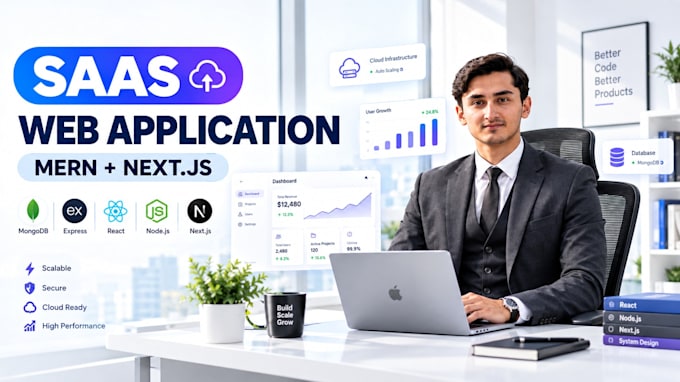 develop a modern web app or saas application as a full stack developer