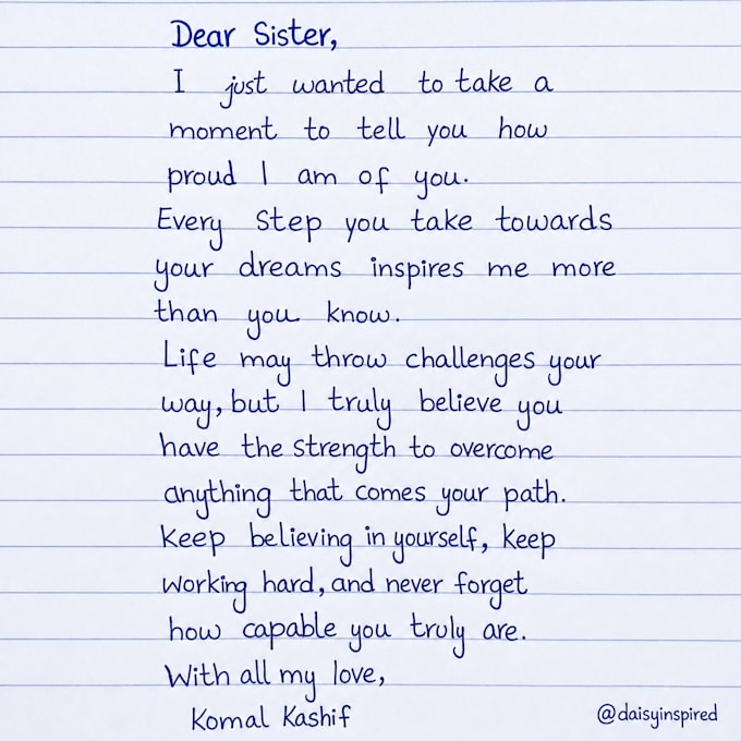 personalized handwritten letters and notes in urdu and english