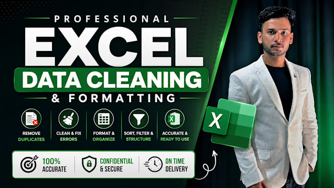 professionally clean, format and organise your excel data
