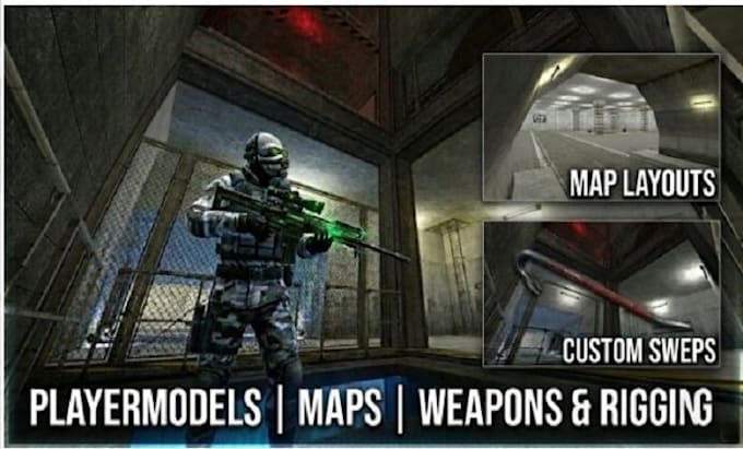 create custom gmod map playermodel and weapon for garrys mod