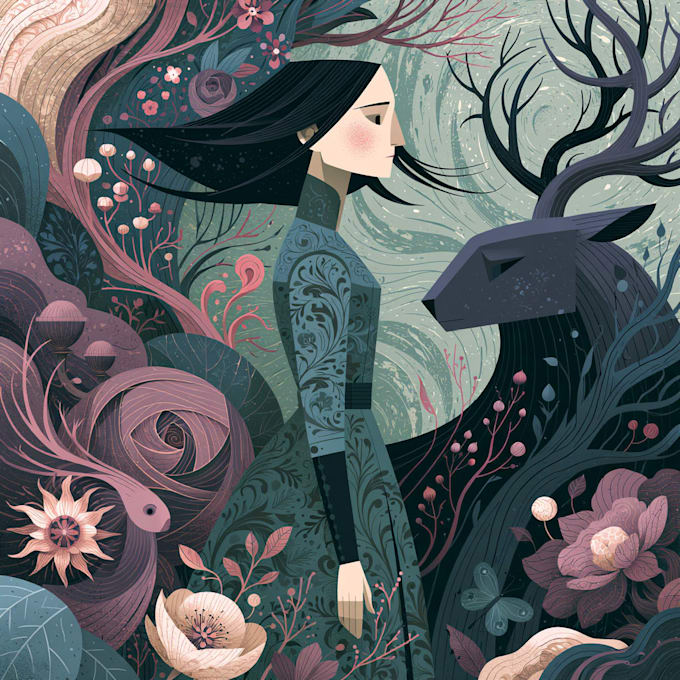 draw a surrealist or fantasy illustration