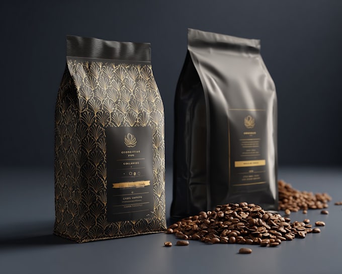 create a coffee bag, packaging and label sticker design