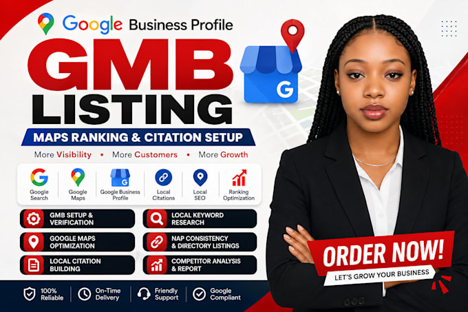 create verified google business profile gmb listing map ranking citation setup