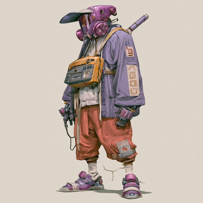 design epic mech warriors and futuristic robot characters