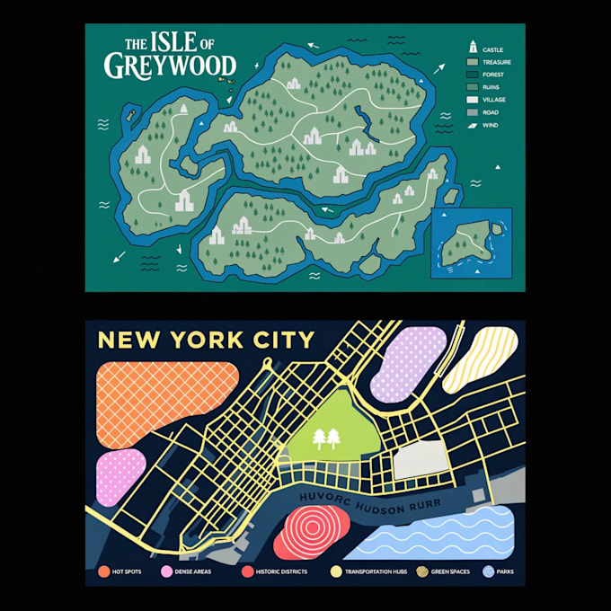 make a fantastic map for a book or board game