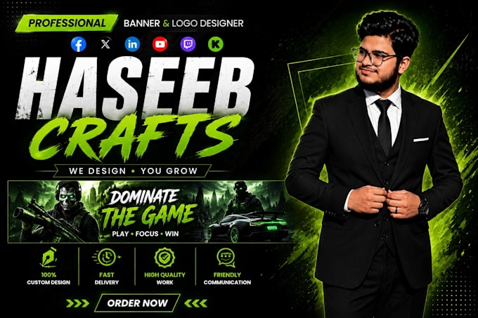 create a youtube gaming banner