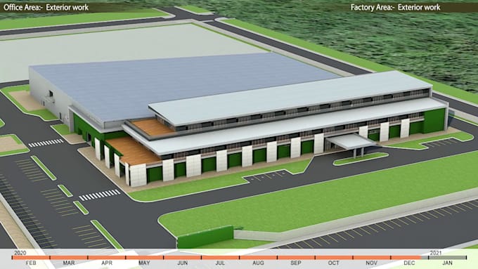create 4d construction animation and industrial plant visualization