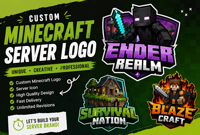 create a custom minecraft server logo and icon